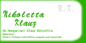 nikoletta klauz business card